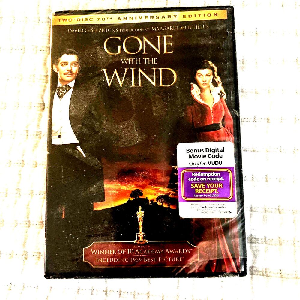 Gone with the Wind (DVD, 1939); 70th Anniversary. Factory Sealed
